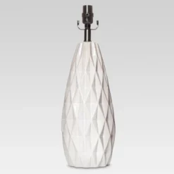 Faceted Ceramic Large Lamp Base White - Threshold 8 Faceted Ceramic Large Lamp Base White - Threshold -LumaHome GUEST 048a6fec 999a 4be3 b619 5d35c87ec3f0