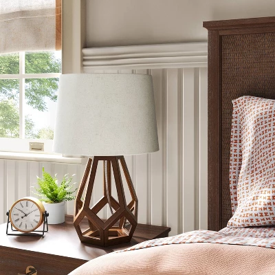 Large Wood Geo Assembled Table Lamp - Threshold™ 4 Large Wood Geo Assembled Table Lamp - Threshold™ - Image 2