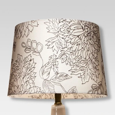 Toile Stitch Lamp Shade Shell - Threshold™: Linen Drum Slip Uno Fitter For Small Lamp Bases 3 Toile Stitch Lamp Shade Shell - Threshold™: Linen Drum Slip Uno Fitter For Small Lamp Bases - Image 2