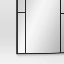 24"x 36" Window Pane Wall Mirror Black - Threshold™: Modern Style, Rounded Rectangle, No Assembly Required -LumaHome GUEST 0b2a18a6 c7a0 4663 be5b a9ab00c11d9b