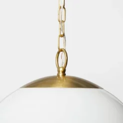 Milk Glass Ceiling Pendant Brass - Threshold™ Designed With Studio McGee -LumaHome GUEST 183bf4cf 1e46 4f50 816a 5abef6058a88
