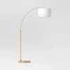 68"x41" Knurled Metal Arc Floor Lamp With Tiered Shade Brass - Threshold™: Curved Standing Illumination For Living Room 2 68"x41" Knurled Metal Arc Floor Lamp With Tiered Shade Brass - Threshold™: Curved Standing Illumination For Living Room -LumaHome GUEST 2207f768 a8bf 4c56 b92f 67224c80eeec