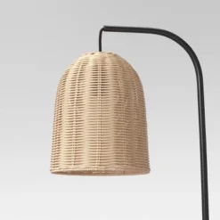 20.5"x7" Addison Rattan Table Lamp Brown - Threshold™: Curved Metal, LED, No Assembly Required -LumaHome GUEST 26ad0817 4d51 45c3 934b e9f034b193e1