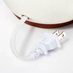 Ceramic Table Lamp With Gingham Print Pleated Shade White (Includes LED Light Bulb) - Threshold™ Designed With Studio McGee -LumaHome GUEST 27cadcf6 3a70 4c09 bf47 cd7e6352c324