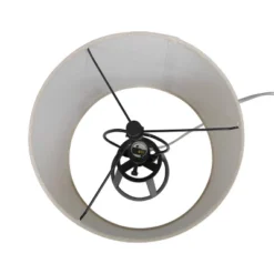 Medium Modern Industrial Assembled Table Lamp Black - Threshold™: UL Listed, Cotton-Linen Shade, Metal Body, No Bulb Included -LumaHome GUEST 283dd34d 2945 41f9 9c13 57843643afee