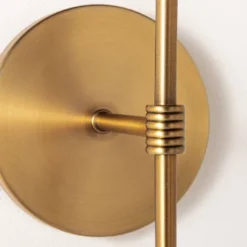 Metal Sconce Wall Light (Includes LED Light Bulb) Brass - Threshold™ Designed With Studio McGee: Dimmable, Plug-In, ETL Listed -LumaHome GUEST 4167d74d ee75 456d 9e71 89fbe21c8248
