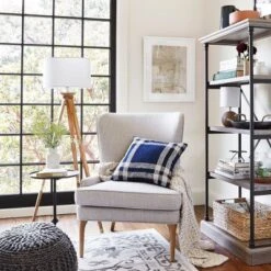 Oak Wood Tripod Floor Lamp Dark Brown - Threshold™ -LumaHome GUEST 451eedd8 06bc 43dc bced a0cbcc3d0c93