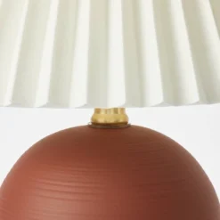 Oval Table Lamp With Pleated Shade (Includes LED Light Bulb) Red - Threshold™ Designed With Studio McGee -LumaHome GUEST 520c752b cf1a 42cc a361 d3e8df348eab