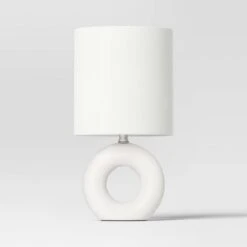 Abstract Ceramic Mini Table Lamp White - Threshold™ -LumaHome GUEST 547e7228 701a 4f70 910a f62eefa80d54