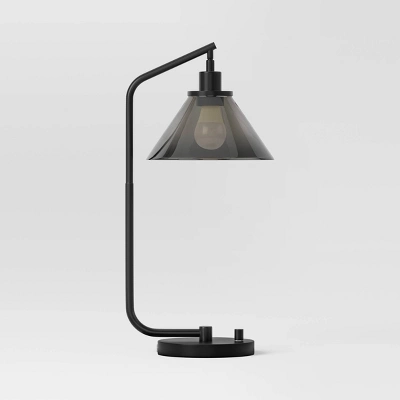 Smoked Glass Table Lamp Black - Threshold™ 3 Smoked Glass Table Lamp Black - Threshold™
