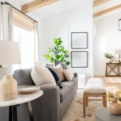 24"x16" Ceramic Assembled Table Lamp White - Threshold™ Designed With Studio McGee: Ribbed Design, Dimmable, UL Listed -LumaHome GUEST 61d5661c 5558 4f8e 8f2b 91fc6d6f8d4e