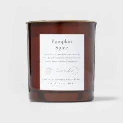 Clear Colored Glass With Woodwick And Brass Metal Inset Lid Pumpkin Spice - Threshold™ -LumaHome GUEST 821ee956 aa5e 4069 894a 4dec7bb58dc5