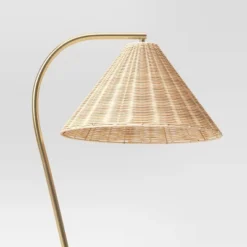 Gooseneck Floor Lamp With Natural Shade - Threshold™ -LumaHome GUEST 88390ce5 6f99 4759 8590 a08074c6f149 1