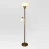 Mother Daughter Torchiere Floor Lamp With Glass Shade - Threshold™