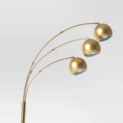 75.5"x29.5" Span 3-Head Metal Globe Floor Lamp Brass - Threshold™ -LumaHome GUEST 8e157d15 c278 49ac 9708 273e760dcead 1