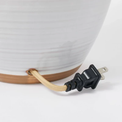 Large Ceramic Jar Table Lamp (Includes LED Light Bulb) Gray - Threshold™ Designed With Studio McGee 7 Large Ceramic Jar Table Lamp (Includes LED Light Bulb) Gray - Threshold™ Designed With Studio McGee - Image 5