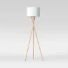 59"x18.5" Modern Tripod Floor Lamp Natural - Threshold™: Linen Shade, Metal Body, ETL Listed, 3-Way Switch -LumaHome GUEST 95cf2b44 32e8 4514 ad55 4f06a126c653