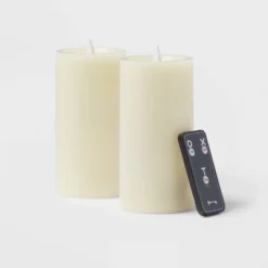 2pk 3" X 6" LED Candles Cream - Threshold™ -LumaHome GUEST a345bf16 ead5 4ff9 b564 9ce4dc189e81