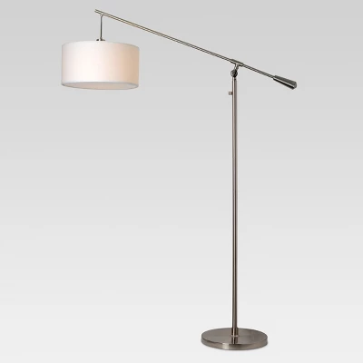 Cantilever Floor Lamp Nickel (Includes LED Light Bulb) - Threshold™: Adjustable, Swing Arm, ETL Listed 3 Cantilever Floor Lamp Nickel (Includes LED Light Bulb) - Threshold™: Adjustable, Swing Arm, ETL Listed