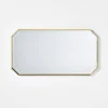 16"x30" Geometric Aluminum Metal Wall Mirror Brass - Threshold™ Designed With Studio McGee: Octagonal, No Assembly, Wall Mount