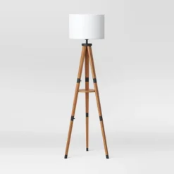 Tripod Floor Lamp With Shelf Brown Wood - Threshold™ -LumaHome GUEST b1b8ca20 55ea 4c4e bc34 1f4ca7a73cd2