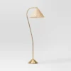 Gooseneck Floor Lamp With Natural Shade Brass - Threshold™: Adjustable, Rattan Shade, ETL Listed, Metal Base 1 Gooseneck Floor Lamp With Natural Shade Brass - Threshold™: Adjustable, Rattan Shade, ETL Listed, Metal Base -LumaHome GUEST b1fa38ad 81d6 4be4 bf88 c44b8076131e