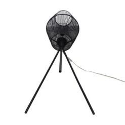 Diamond Tripod Floor Lamp Black With Rattan Shade (Includes LED Light Bulb) - Threshold™: Nautical Standing Illumination -LumaHome GUEST b352a645 7f58 495b bb4e e0909b09c093