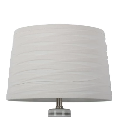 Linen Overlay Modified Drum Large Lamp Shade Ivory - Threshold™: Cotton-Polyester Blend, No Assembly Required 3 Linen Overlay Modified Drum Large Lamp Shade Ivory - Threshold™: Cotton-Polyester Blend, No Assembly Required - Image 2