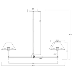 Metal Two Arm Shaded Chandelier Ceiling Light Black - Threshold™ Designed With Studio McGee -LumaHome GUEST b7f1cfdd a67e 4445 8a17 70e0130b9351