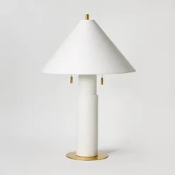 Ceramic Table Lamp With Tapered Shade White - Threshold™ Designed With Studio McGee -LumaHome GUEST bb7258ec 5cd1 4f4f 84fa 7992eea042f1