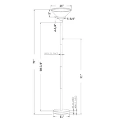 Torchiere Floor Lamp With Glass Shade - Threshold™ -LumaHome GUEST c7fec30d 8931 49bc 9a02 88a2579d0c38