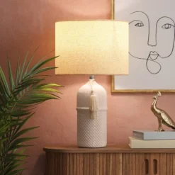 Large Assembled Ceramic Table Lamp White - Threshold™ -LumaHome GUEST d77f1282 ea87 4ec2 8aab e95be04b0ebc