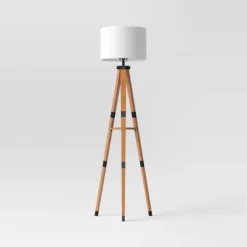 Tripod Floor Lamp With Shelf Brown Wood - Threshold™ -LumaHome GUEST ea3ba26a 585d 476c be10 3b33e5b59195
