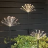 3pk Starburst Dandelion Sprig Battery LED Outdoor Light Stakes Black/White - Threshold™ -LumaHome GUEST f0d48b9c aa92 4b84 a129 1102c5f4db0e