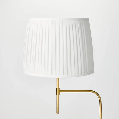 Adjustable Floor Lamp Brass Iron With Pleated Shade - Threshold™ Designed With Studio McGee 5 Adjustable Floor Lamp Brass Iron With Pleated Shade - Threshold™ Designed With Studio McGee - Image 3