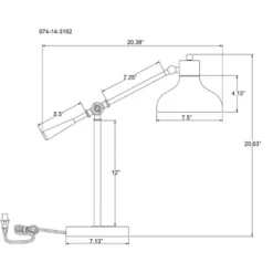 Crosby Schoolhouse Desk Lamp Black - Threshold™: Adjustable Stand, ETL Listed, Metal Shade, No Assembly Required -LumaHome GUEST f1e5b1e8 2901 40b4 8e4d 879164dbd81b