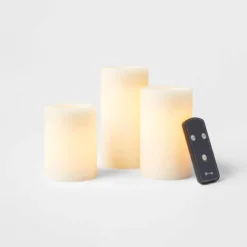 3pk 6" X 3" LED Flameless Black Wick Candle Cream - Threshold™ 5 3pk 6" X 3" LED Flameless Black Wick Candle Cream - Threshold™ -LumaHome GUEST f6c12493 4cc7 46e2 b529 7d0dd0a96538