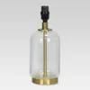 Bubble Glass With Brass Detail Small Lamp Base Clear - Threshold™: Accent Table Lamp Base, No Assembly Required, UL Listed -LumaHome GUEST f8f36de0 f6ad 487c 96c3 a623b38f1e84