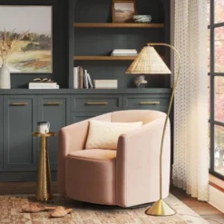 Gooseneck Floor Lamp With Natural Shade - Threshold™